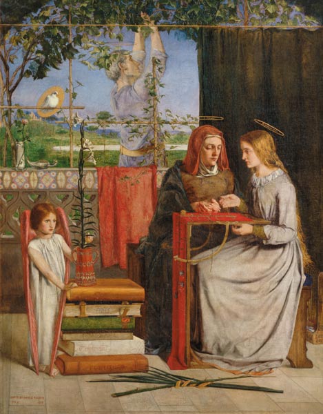 Rossetti / Girlhood of Mary Virgin de Dante Gabriel Rossetti