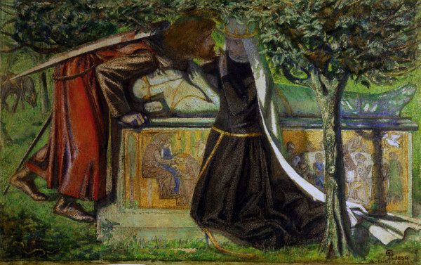 Lancelot at King Arthur s tomb/ Rossetti de Dante Gabriel Rossetti