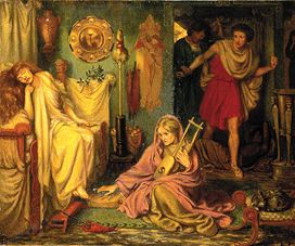 The return of Tibullus to Delila. de Dante Gabriel Rossetti