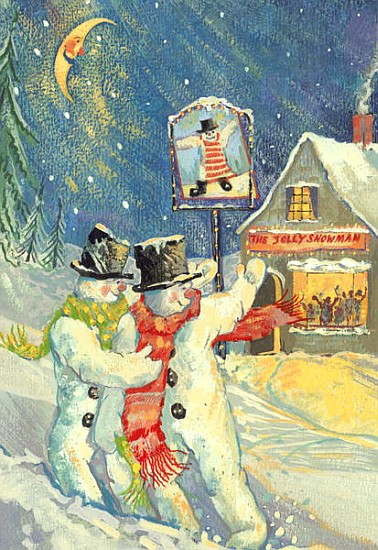 The Jolly Snowman (gouache)  de David  Cooke