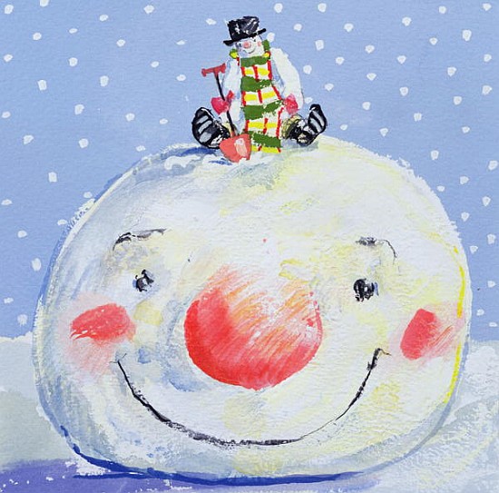 The Snowman''s Head (gouache on paper)  de David  Cooke
