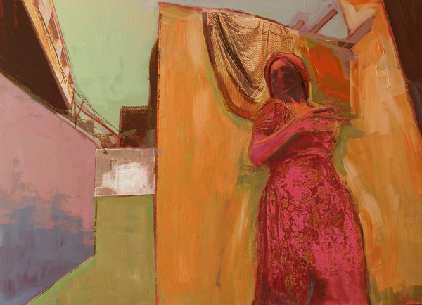 Woman in Pink Dress de David McConochie
