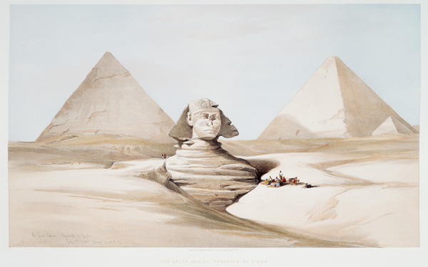 Giza , Sphinx de David Roberts