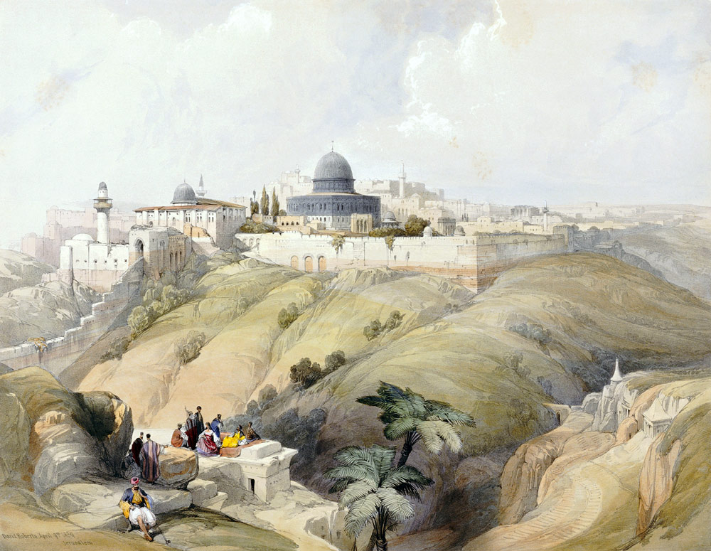 Blick auf Jerusalem. Frühes 19. Jahrhundert de David Roberts