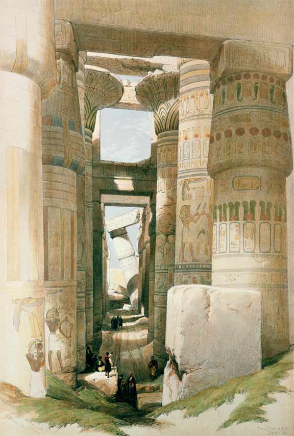 Karnak , Gr.Pillared Hall de David Roberts