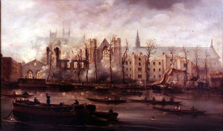The Burning of the Houses of Parliament de David Roberts