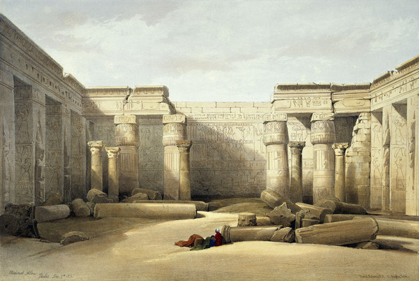 Madinat Habu, Temple of Ramses , Roberts de David Roberts