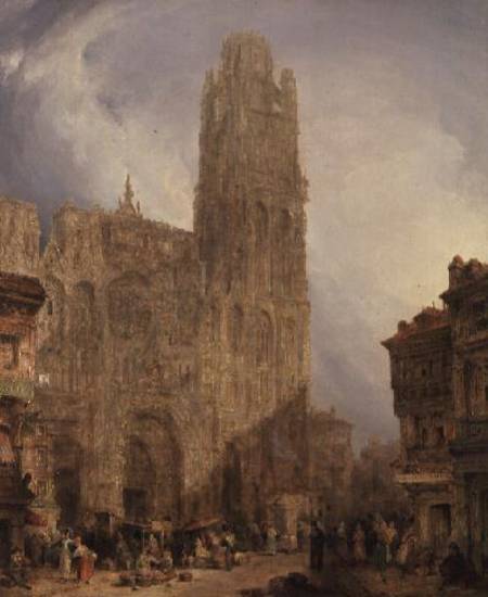 West Front of Notre Dame, Rouen de David Roberts