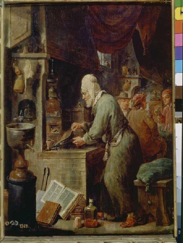 The Alchimist. de David Teniers