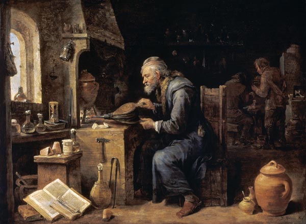 D.Teniers, An Alchemist, 1650s. de David Teniers