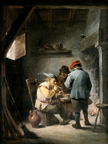 Peasants by an Inn Fire de David Teniers