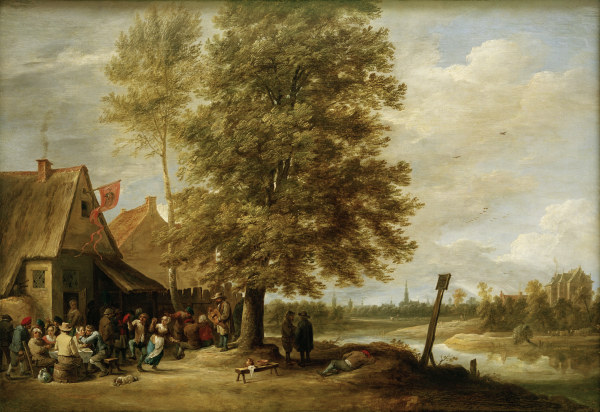 David Teniers d.J., Wirtshaus am Fluß de David Teniers