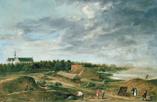 Brickmakers near Hemiksem (panel) de David Teniers