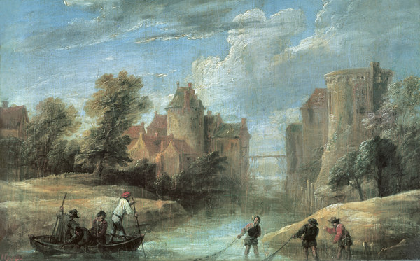 D.Teniers d.J., Landschaft mit Fischern de David Teniers