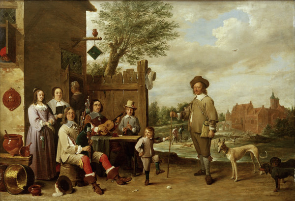 D.Teniers, Lanschaft mit Familie de David Teniers
