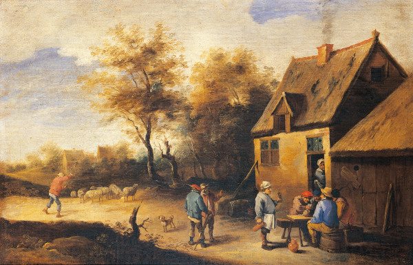 D.Teniers School / Village Inn / Paint. de David Teniers