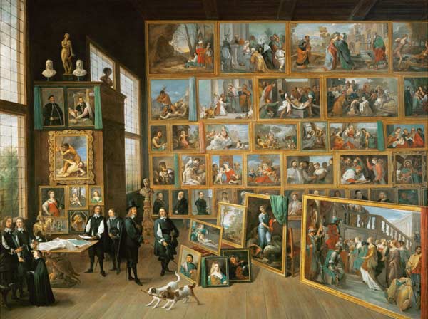 Archduke Leopold Wilhelm in his Gallery in Brussels de David Teniers