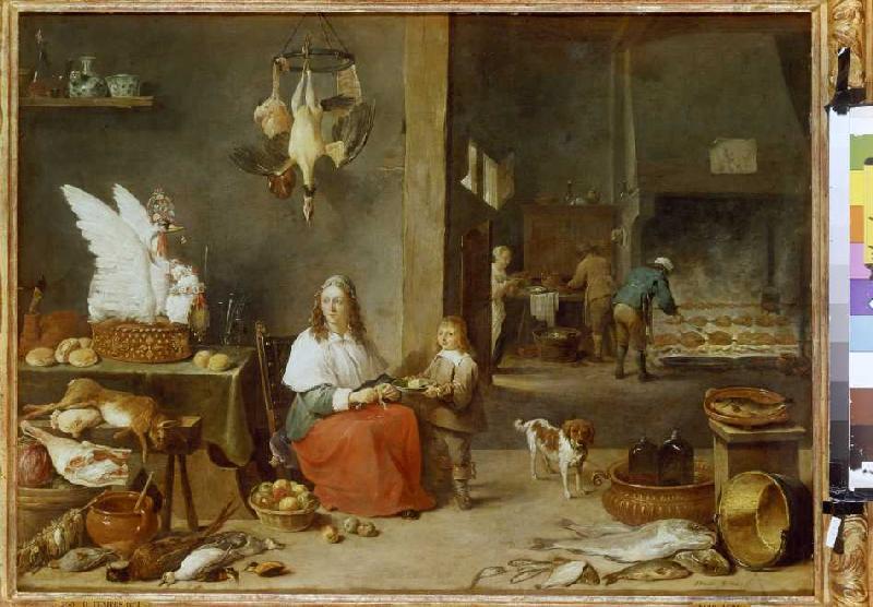 Kitchens inside. de David Teniers