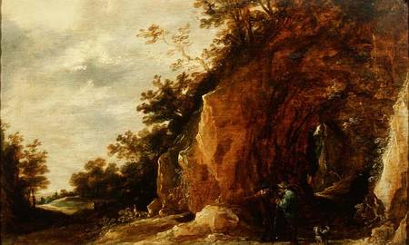 Landscape with Travellers (one of a pair) de David Teniers