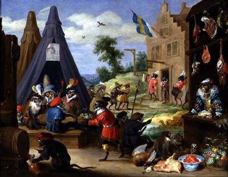 A Monkey Encampment de David Teniers