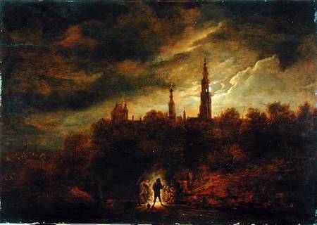 Moonlight Landscape de David Teniers