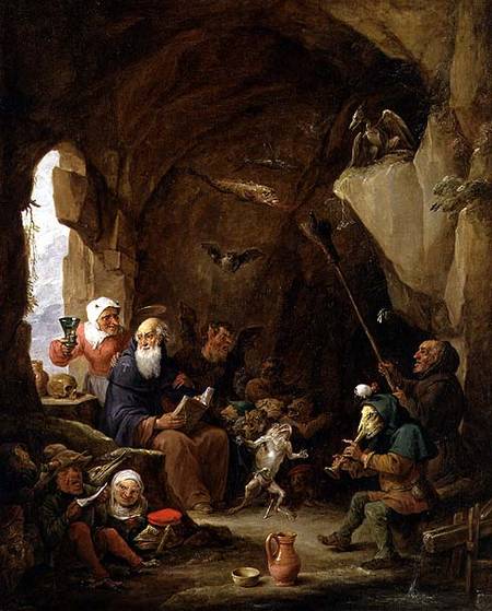 The Temptation of St. Anthony in a Rocky Cavern de David Teniers
