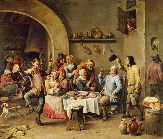 The King Drinks de David Teniers