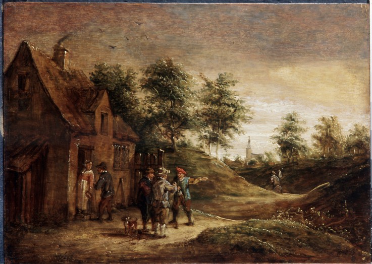 Before a tavern de David Teniers