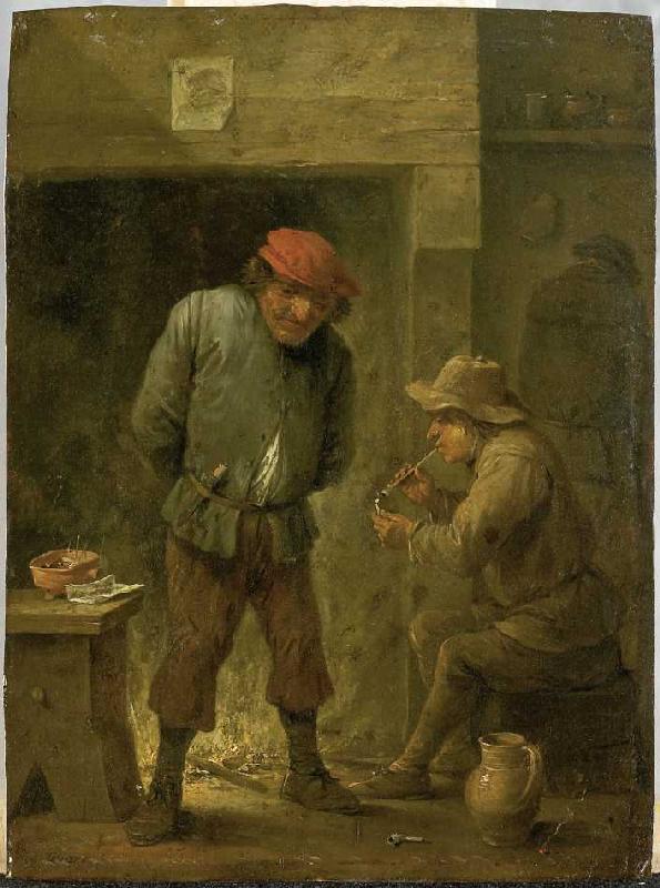 Zwei Bauern am Kamin. de David Teniers