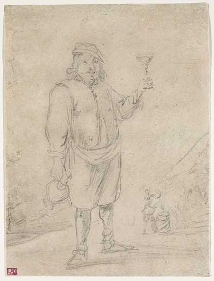 Peasant Raising a Glass of Wine de David the Younger Teniers