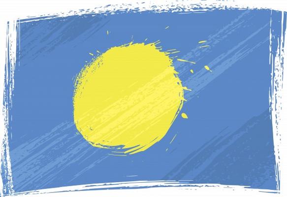 Grunge Palau flag de Dawid Krupa