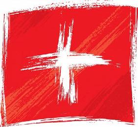 Grunge Switzerland flag