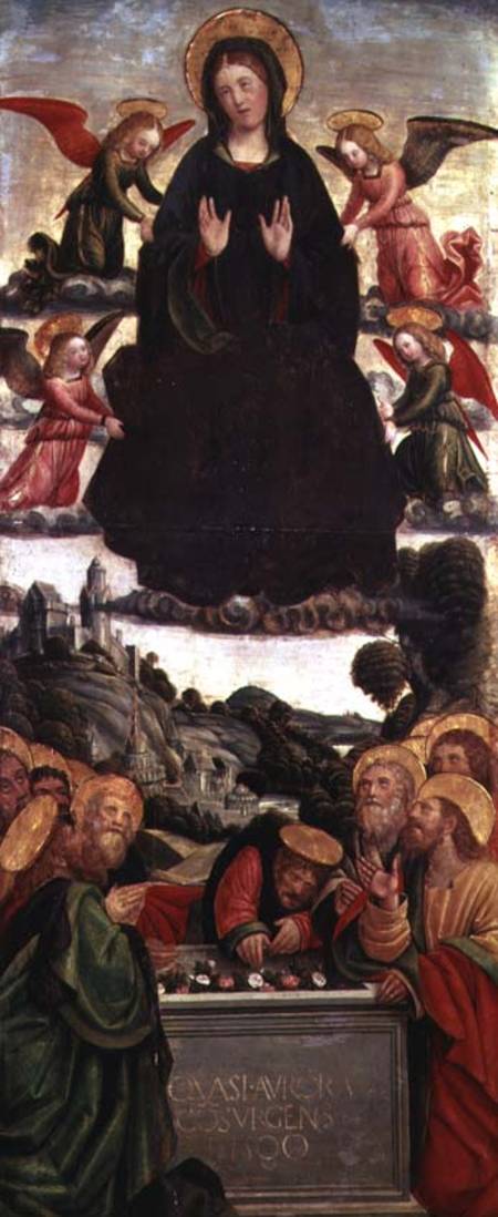 The Assumption of the Virgin (tempera on wood) de Defendente Ferrari