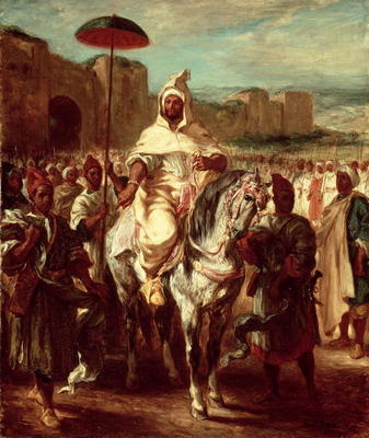 Abd Ar-Rahman (d.788) Sultan of Morocco (oil on canvas) de Delacroix