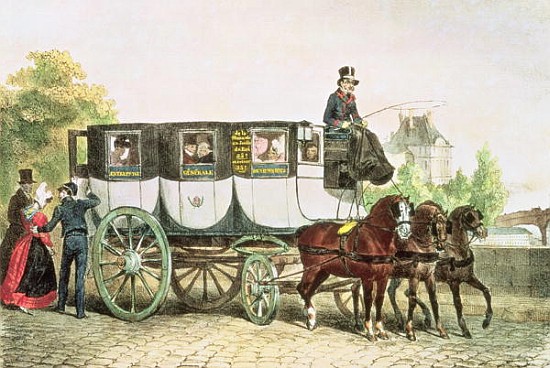 Entreprise Generale des Omnibus'', coach from Monnaie to Jardin du Roi, c.1815 de Denis-Auguste-Marie Raffet