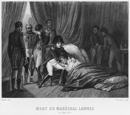 Last moments of Marshal Lannes, Duke of Montebello, at the battle of Essling on 22nd May 1809; engra de Denis-Auguste-Marie Raffet