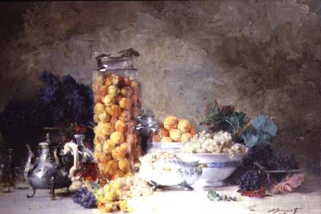 Still life of apricots and other fruit de Denis Pierre Bergeret