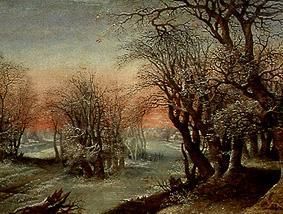 Landscape in Winter de Denis van Alsloot