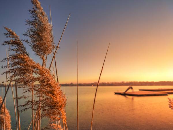 Sonnenuntergang am Kulkwitzer See, Strandbad Markranstädt de Dennis Wetzel