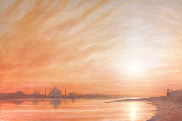 Taj Mahal at Sunset de Derek Hare