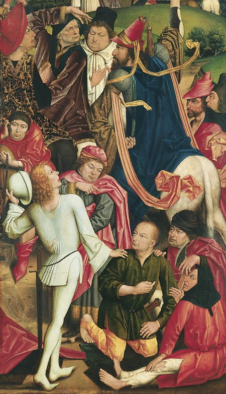 Knights and Soldiers playing Dice for Christ's Robe de Derick Baegert