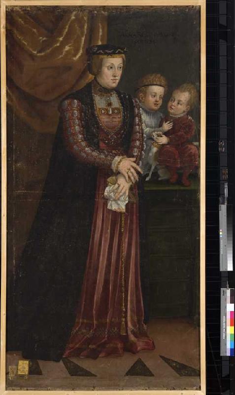 Anna, Tochter des Ladislaus III. von Schweden und Polen und zwei Prinzen. de Deutsch