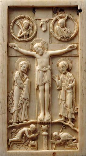 Kreuzigung Christi mit Stifterfiguren