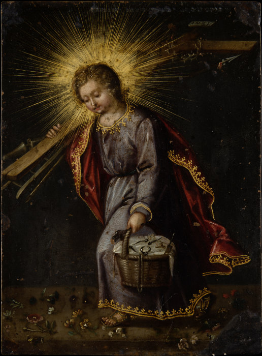 The Christ Child Carrying Passion Instruments de Deutscher (?) Meister der ersten Hälfte des 17. Jahrhunderts