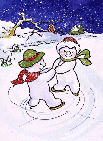 Snowmen Skating  de Diane  Matthes