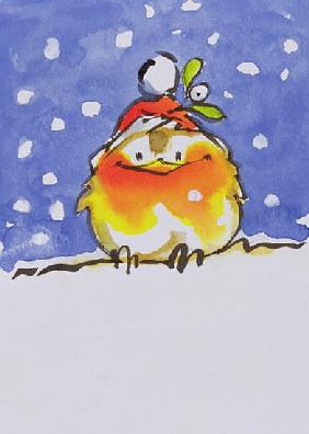 Christmas Robin (w/c and ink on paper) 