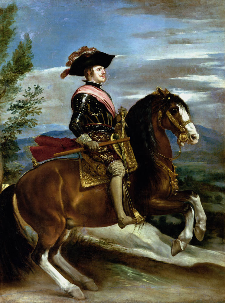 Equestrian Portrait of King Philip IV of Spain (1605-65) de Diego Rodriguez de Silva y Velázquez