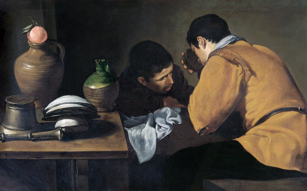 Two Men at Table, c.1620-21 de Diego Rodriguez de Silva y Velázquez