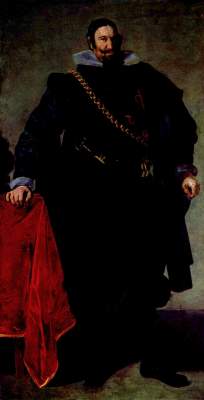 Portrait of the Gaspar de Guzmán duke of olive-gre de Diego Rodriguez de Silva y Velázquez