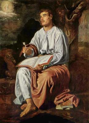 Johannes on Patmos de Diego Rodriguez de Silva y Velázquez
